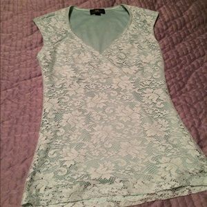 Lacy mint blouse ❤️ perfect for layering!